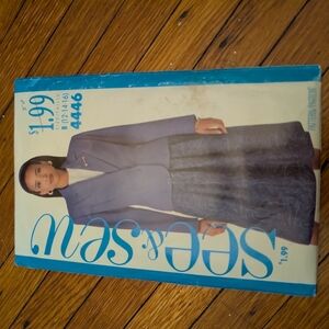 See & Sew Women's Blue Suit Pattern